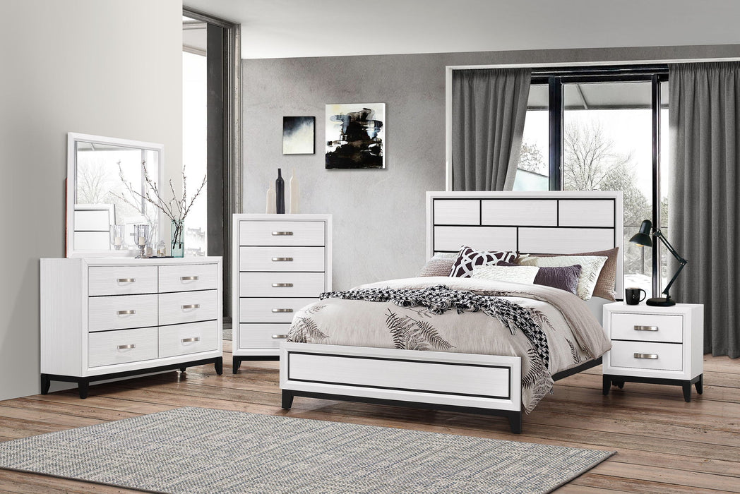 Akerson - Twin 5 Piece Bedroom Set - White