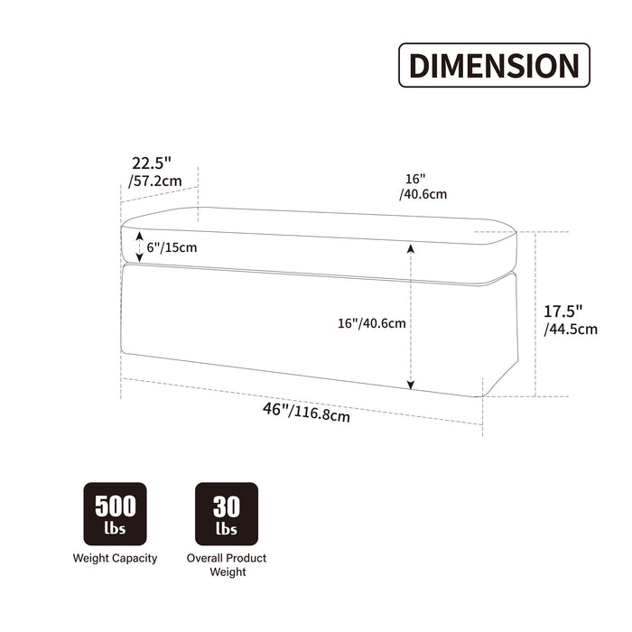 Ottoman Foot Stool With Metal Legs