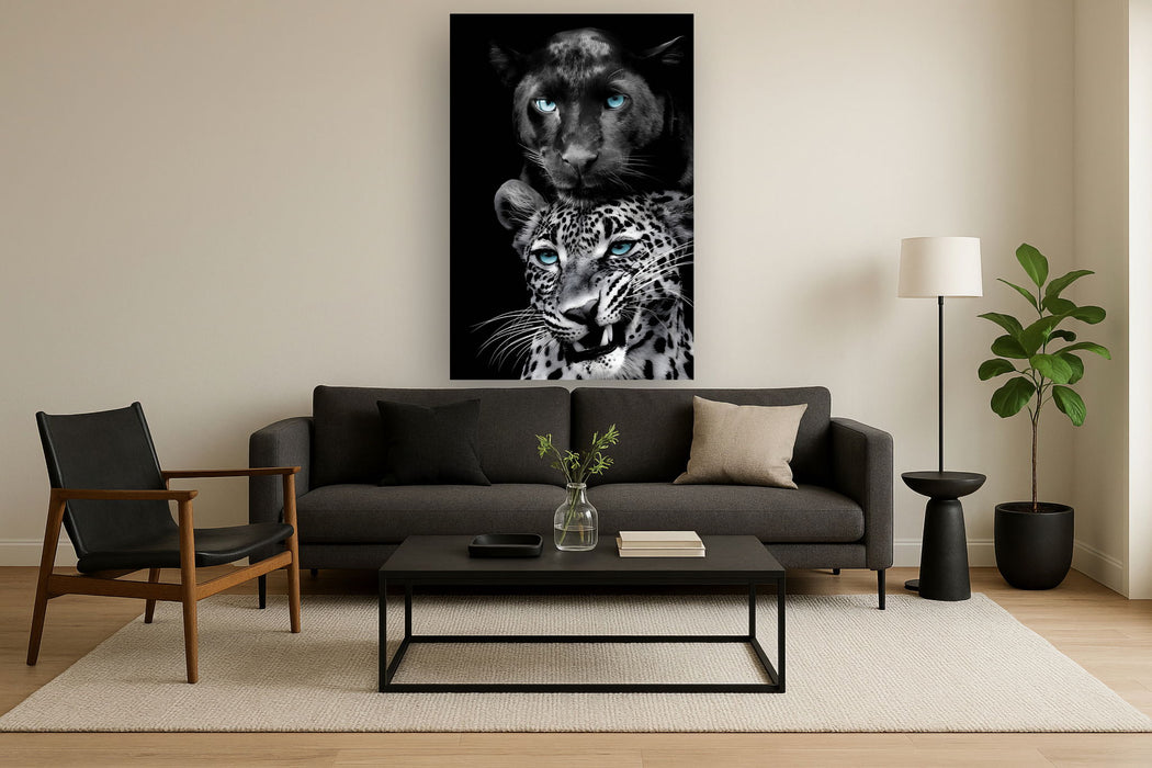 Azure Gaze Duo - 40" x 60" Framed Wall Art