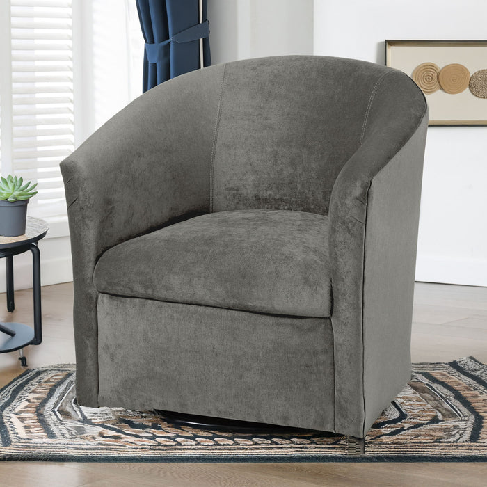 Eden - Swivel Chair With Microfiber Upholstery And Hardwood Frame