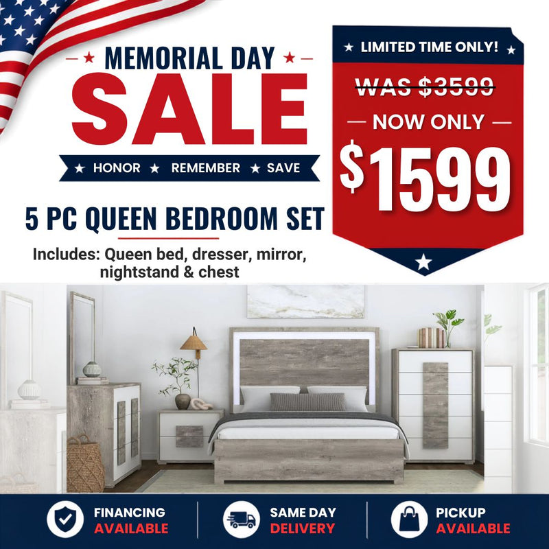 5 PC Queen Bedroom Set