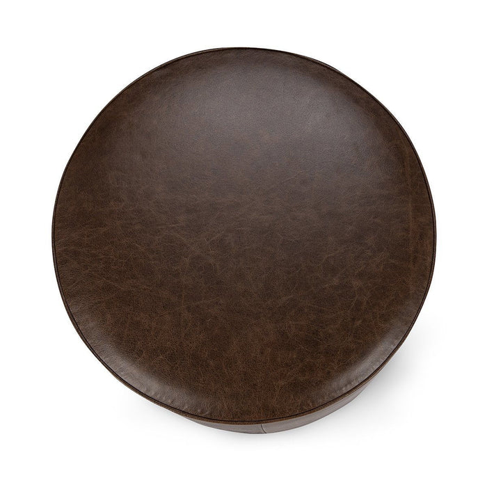 Clair - Leather Round Table