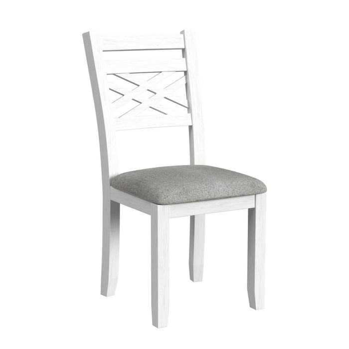 Brooks - 6 Piece Dining Set With Table, 4 Wood Back And Upholstered Seat Chairs, And Bench
