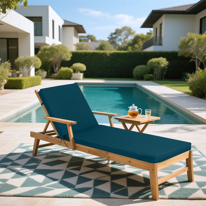 2 Piece Outdoor Chaise Lounge Cushion Set, Replacement Cushions For Patio Furniture