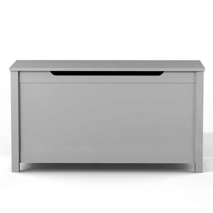 Kids Toy Box Storage With Safety Hinged Lid - Gray