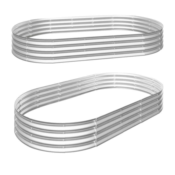 Heavy Duty Galvanized Raised Garden Bed Kit For Vegetables, Flowers & Herbs