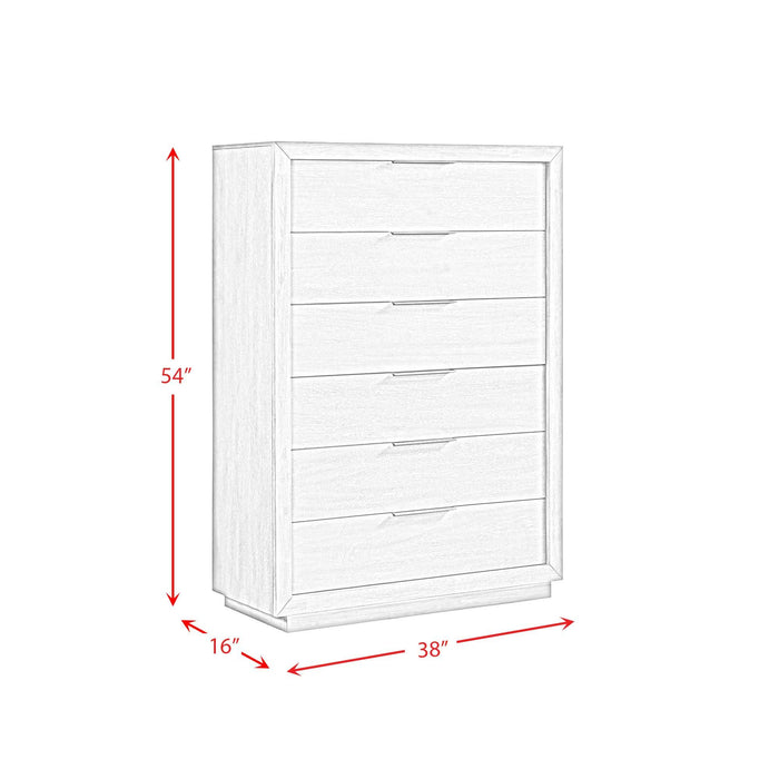 Arcadia - 6-Drawer Chest - Gray