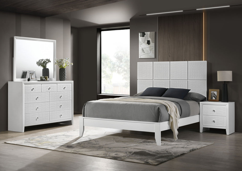 Denker - King 4 Piece Bedroom Set - White