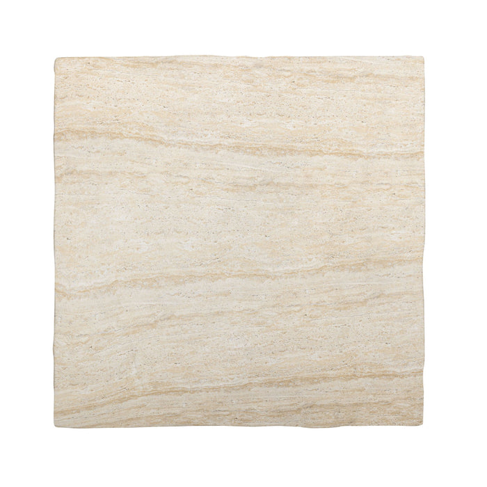 Roxanne - Faux Slab Indoor / Outdoor Large Coffee Table - Travertine