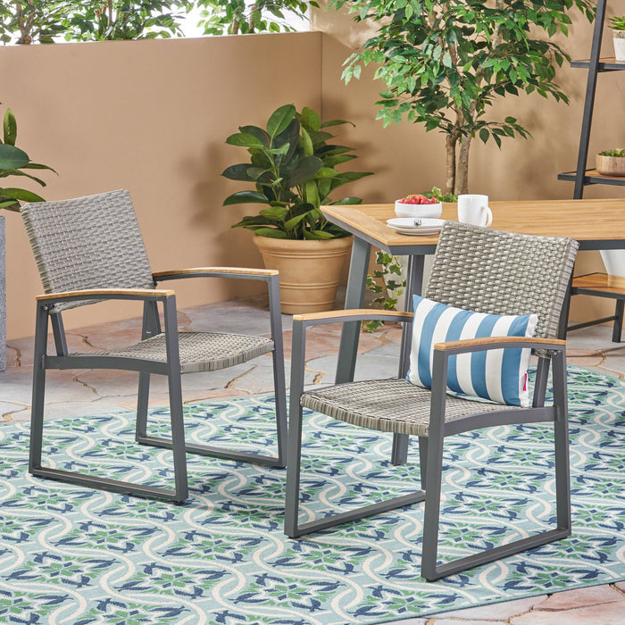 Aresha - Outdoor Dining Armchair (Set of 2) - Gray