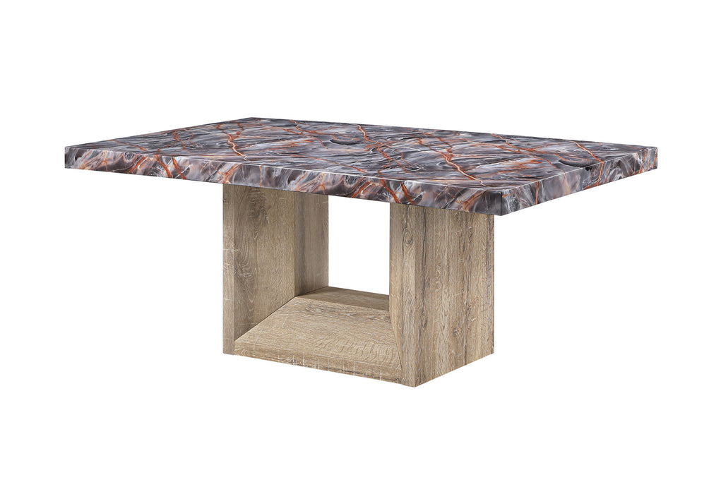 D02 - Dining Table - Lava / Natural