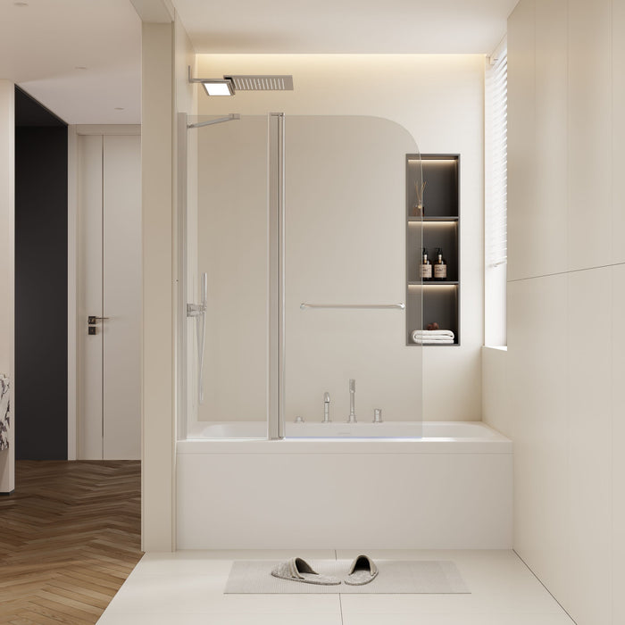 Shower Doors For Bathtub With Tempered Glass