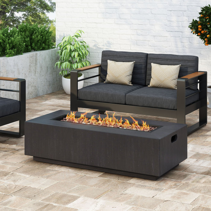 Modern Rectangle Fire Table 50,000 Btu
