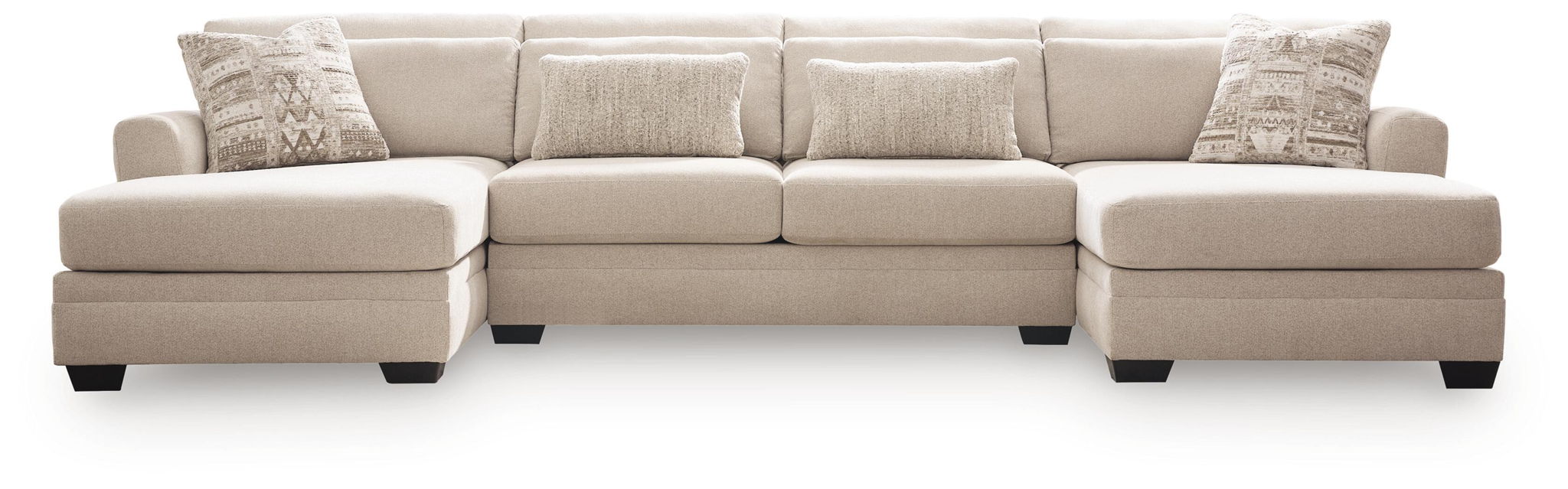 Mandi Point - 3-Piece Double Chaise Sleeper Sectional - Marble