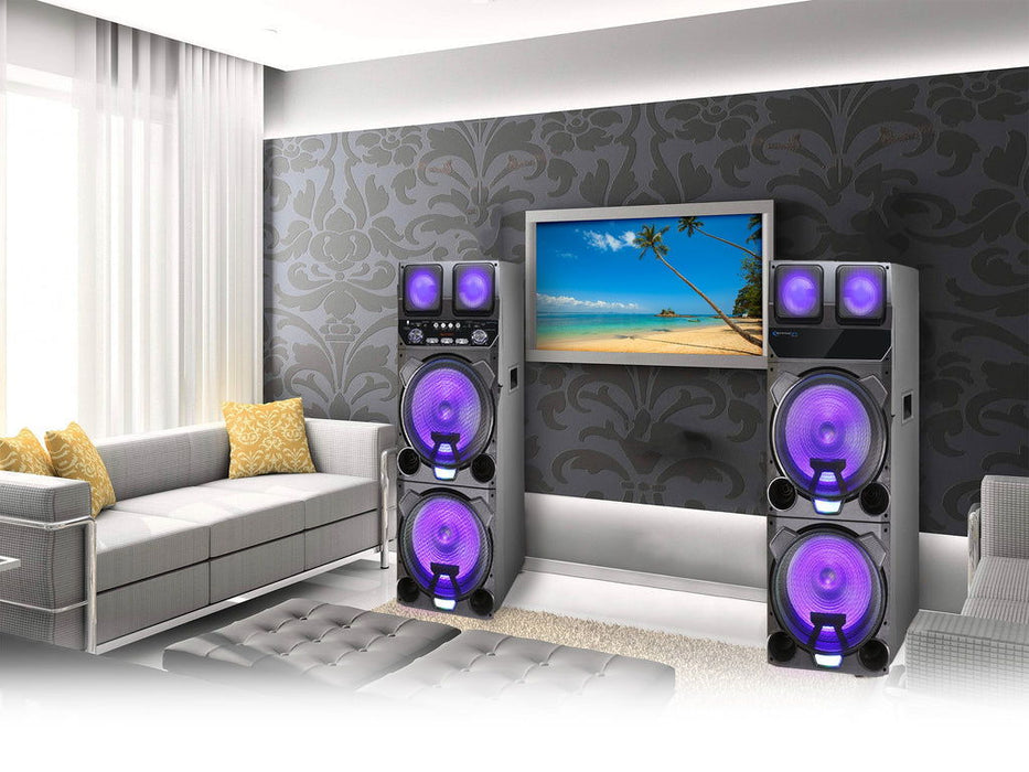 10,000 Watt Pair Of Speakers - Black