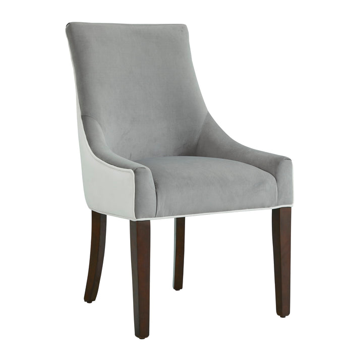 Jackson - Upholstered Dining Chair Elegant Design - Smoke / White