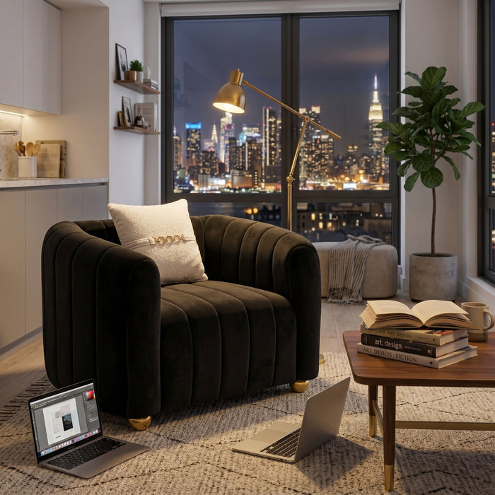Single Sofa With High Resilience Foam