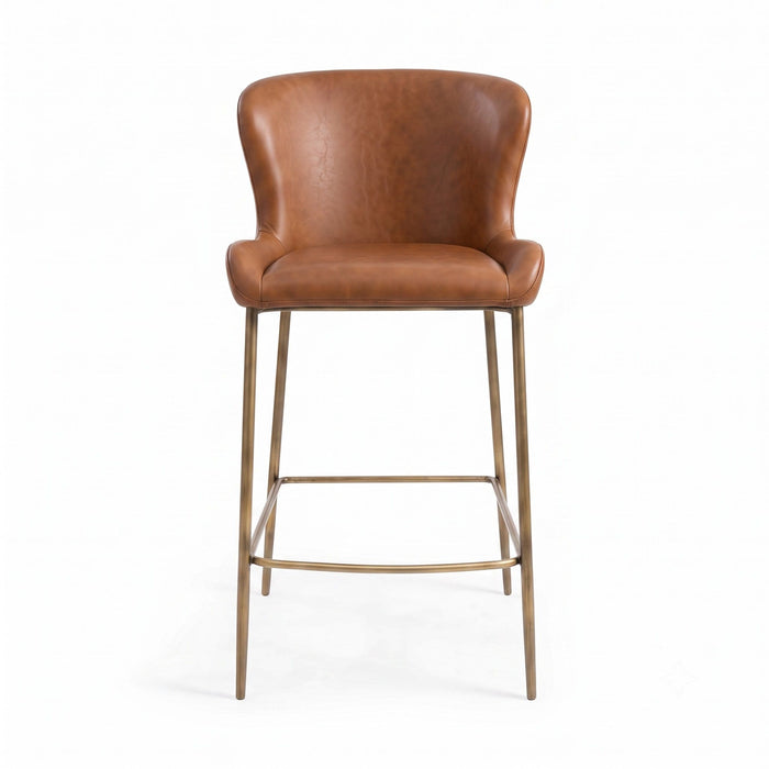 Modern Counter Stool With Upholstered Seat