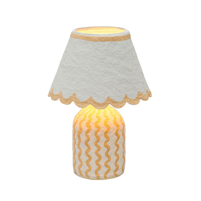 Blum - Scalloped Cotton Mache Table Lamp
