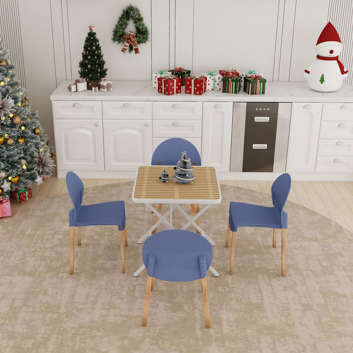 4 Piece Set Of Single Chairs With A Design Combining Modern And Traditional Elements