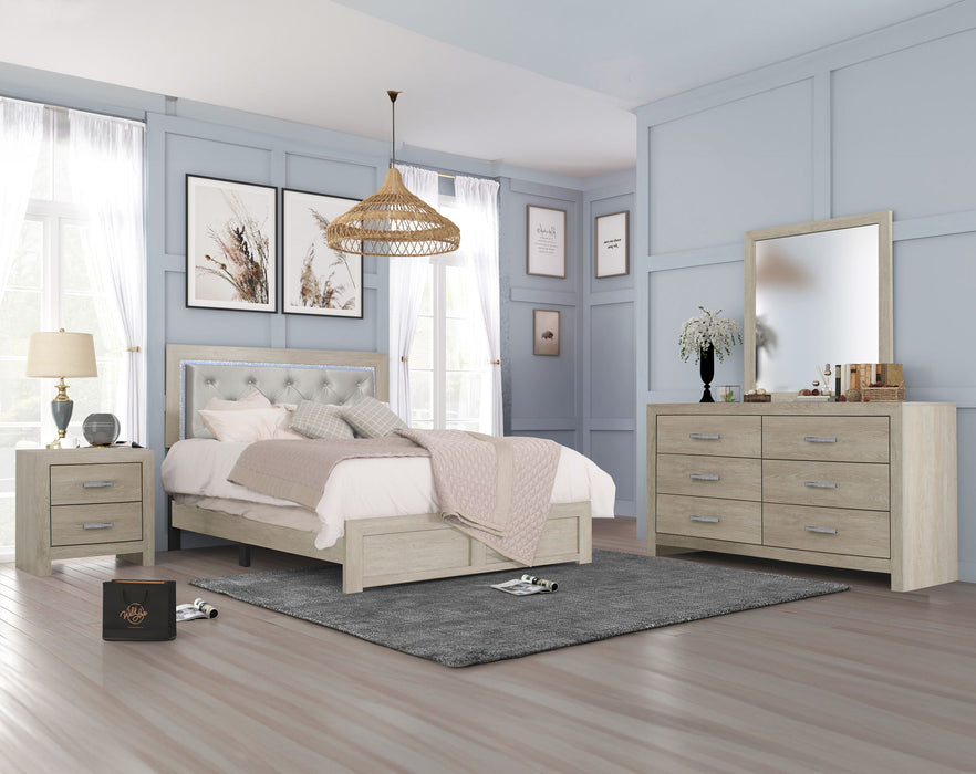 Jaylen - Queen 4 Piece Bedroom Set - Limed Oak
