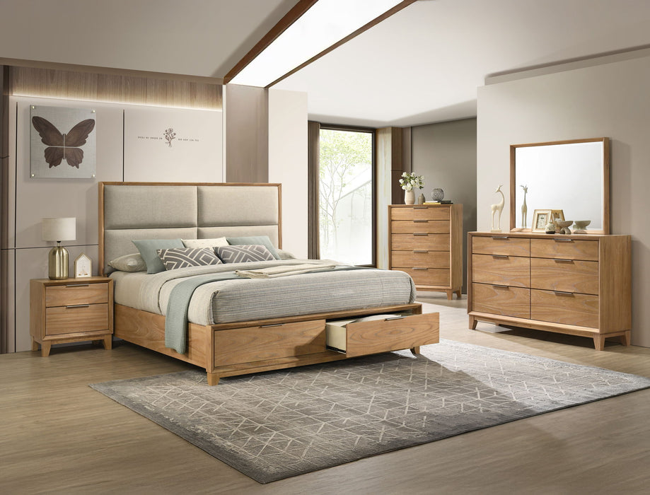 Florian - Queen 5 Piece Bedroom Set - Natural