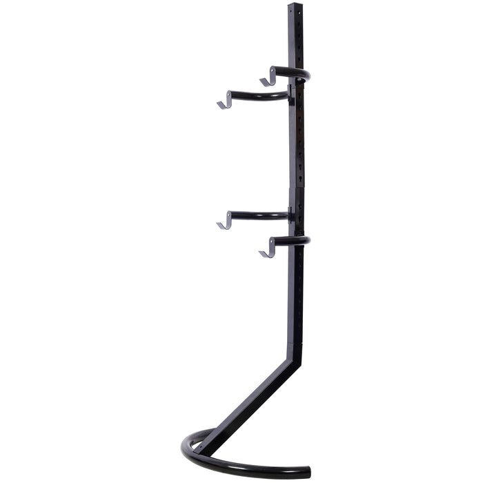 Indoor Bike Rack Stand For 1 - 2 Bicycles With Adjustable Arms - Black