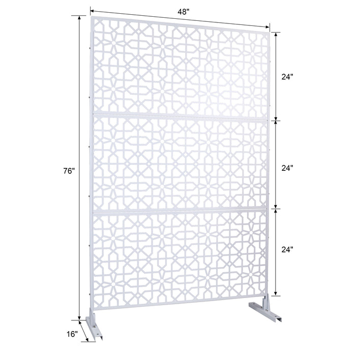 Outdoor & Indoor Metal Freestanding Decorative Privacy Screen