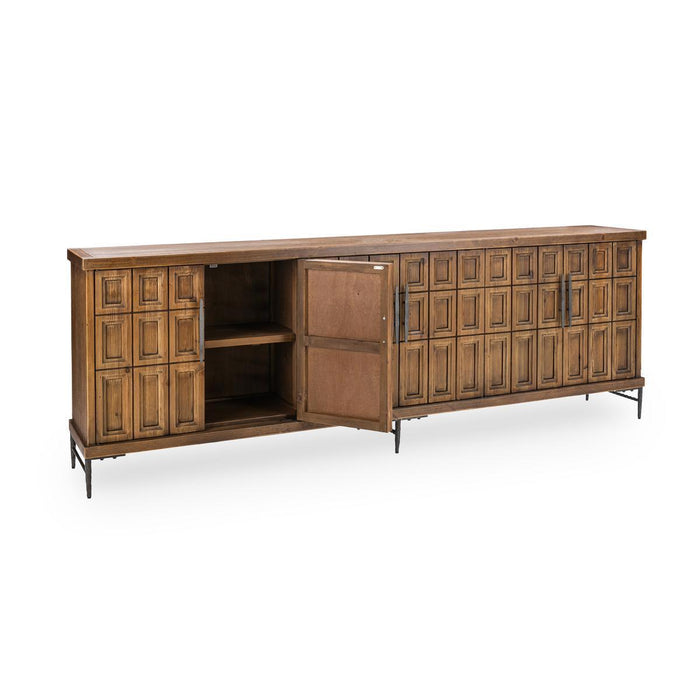 Willmark - 6 Door Iron Leg Sideboard