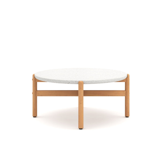 Solstice - Outdoor Coffee Table With Terrazo Top - White