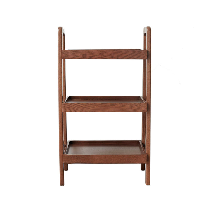Premium Storage Organizer, 3-Tier Beech Shoe Rack For Entryway, Living Room - Walnut