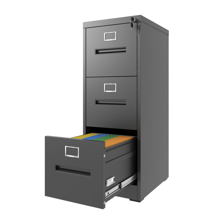 Premium Drawer File Cabinet With Lock, Metal Vertical Design, A4 Legal / Letter Size