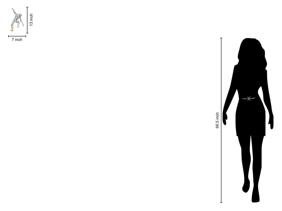 Dynamic Drizzle Figure - 6" x 12" Framed Wall Art