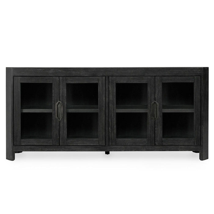 Macarthur - Reclaimed Oak 4 Door Cabinet - Antique Black