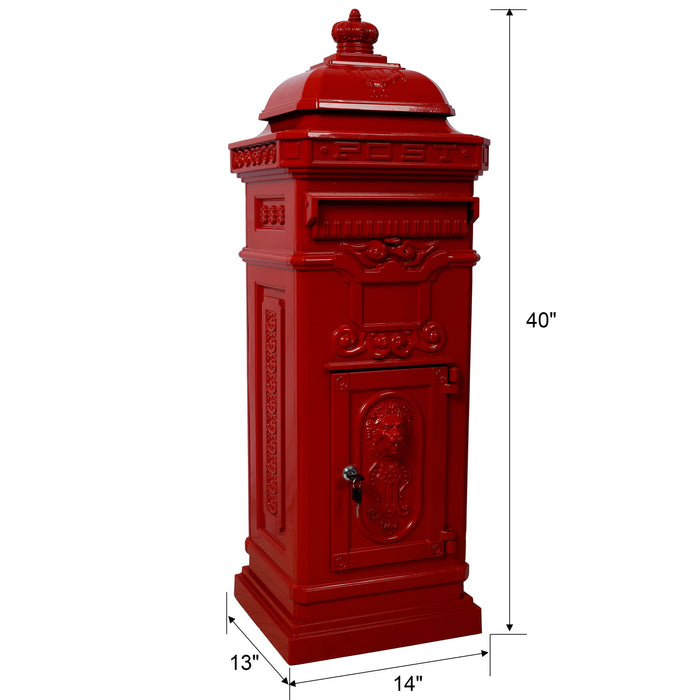Mailboxs Residential Large-Capacity Letter Box, Rainproof Postbox Statue