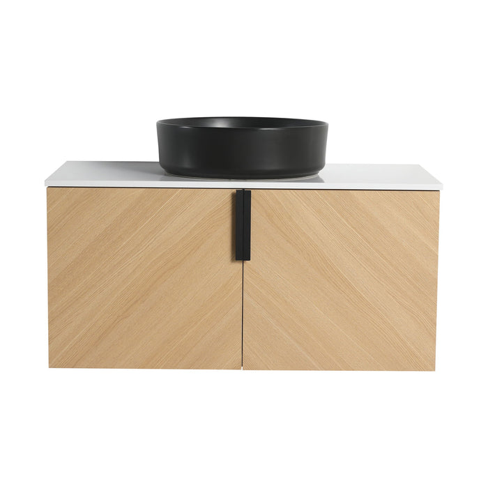 Wall Mounted Bathroom Vanity With Art Sink