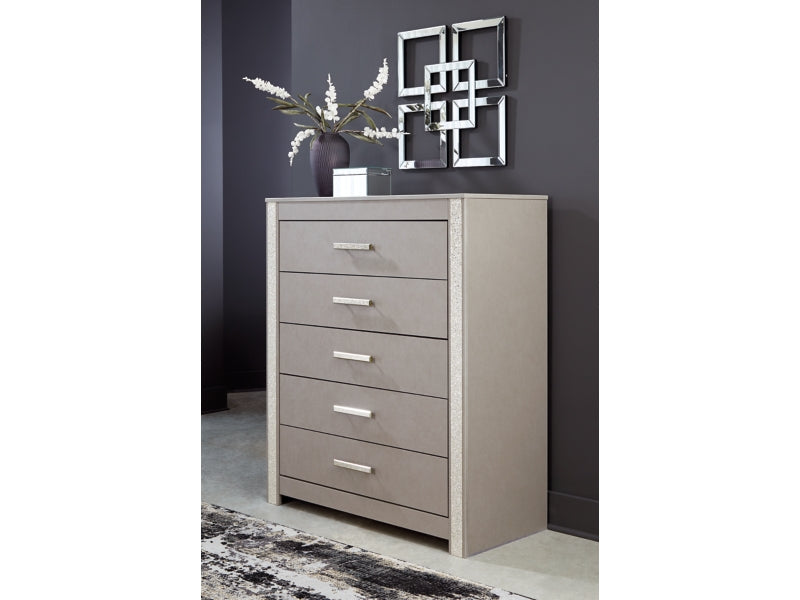 Five Drawer Wide Chest