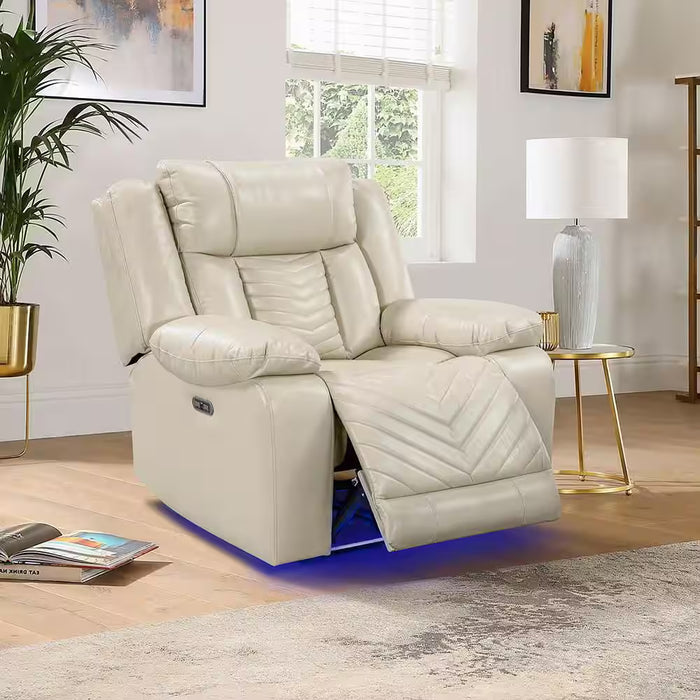 Power Reclining Chair with LED and Charging Ports