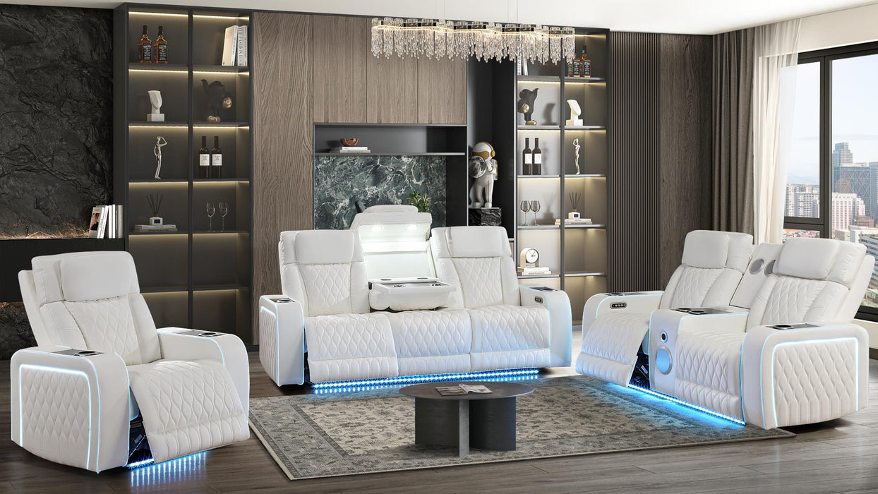 ELECTRA Power Recliner Living Room Set with speaker