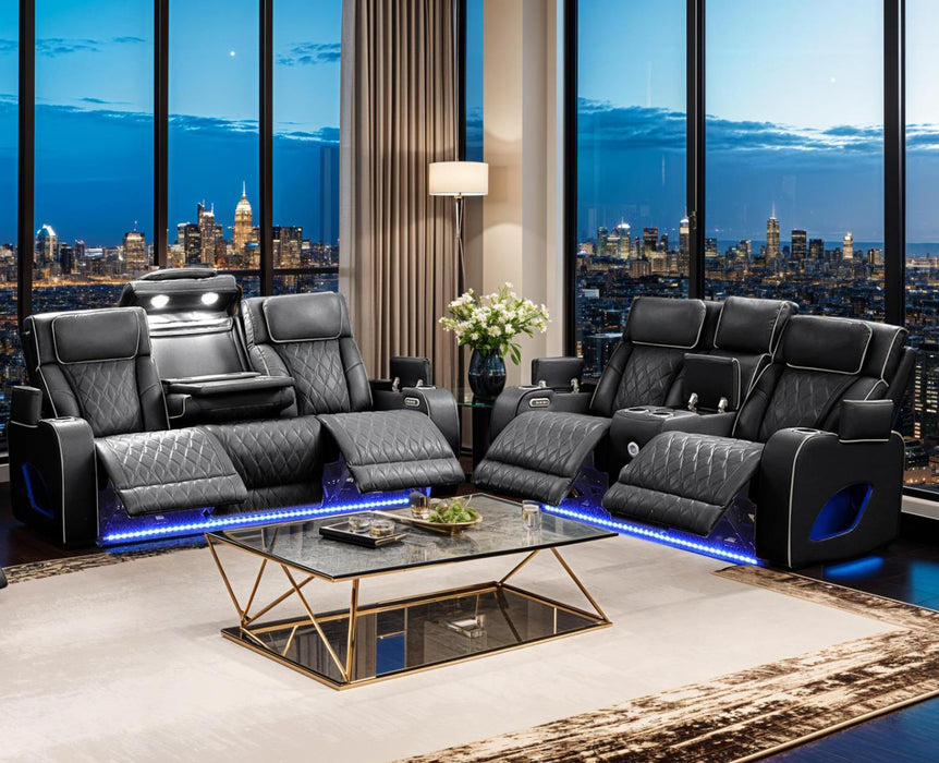 FORTUNER Power Recliner Living Room Set with speaker