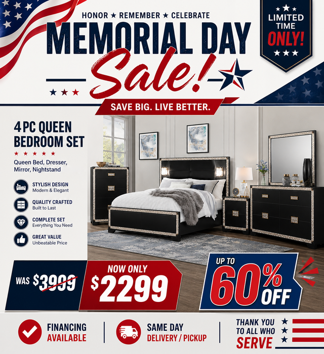 4PC Queen Bedroom Set