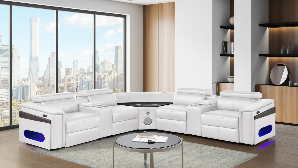 NOVA SECTIONAL Sofa with FRIDGE plus READING LIGHT CONSOLES