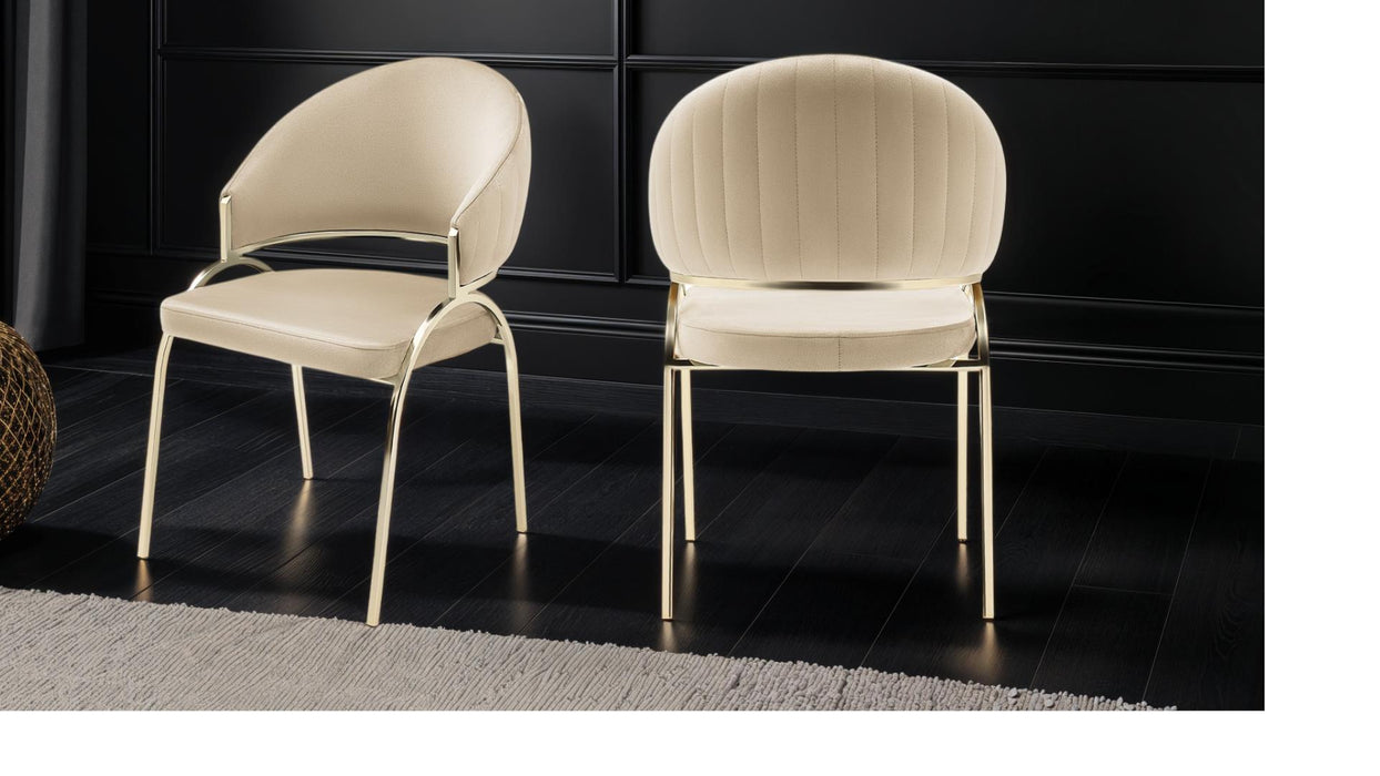 RUBY GOLD LEGS CHAIR