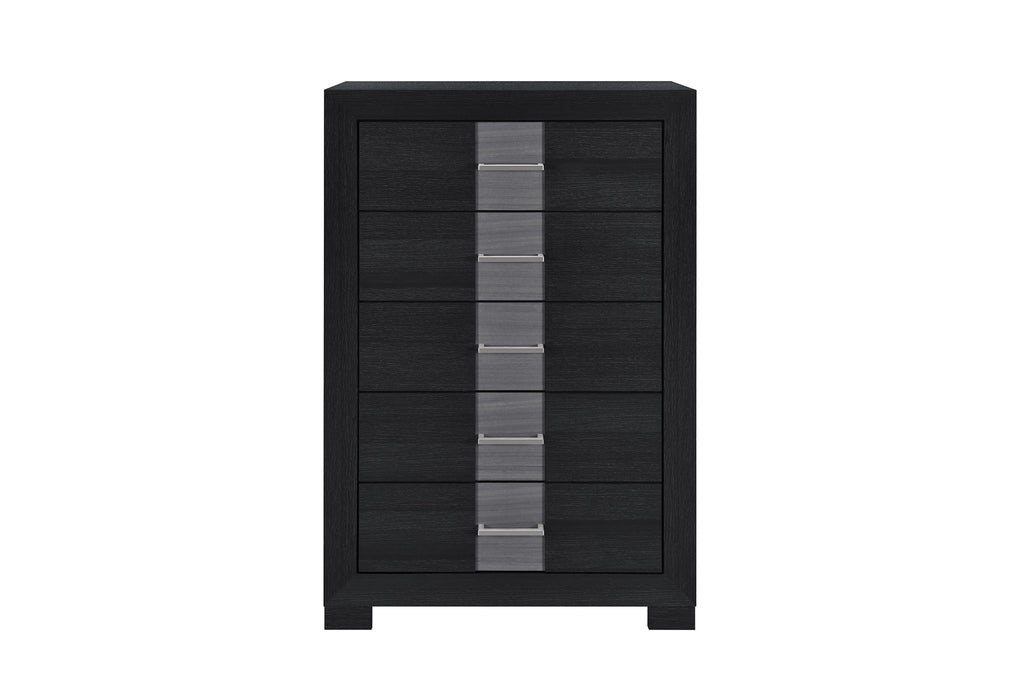 Optimus - 5 Piece Queen Bedroom Set - Black