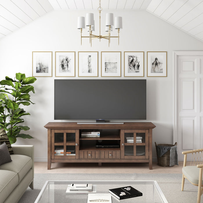Acadian - TV Media Stand - Rustic Natural Aged Brown