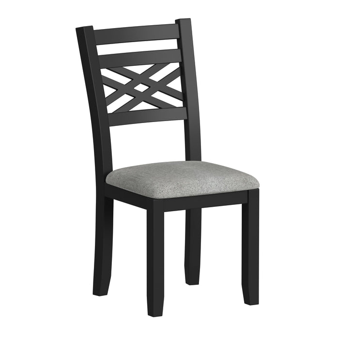 Brooks - 6 Piece Dining Set With Table, 4 Wood Back And Upholstered Seat Chairs, And Bench