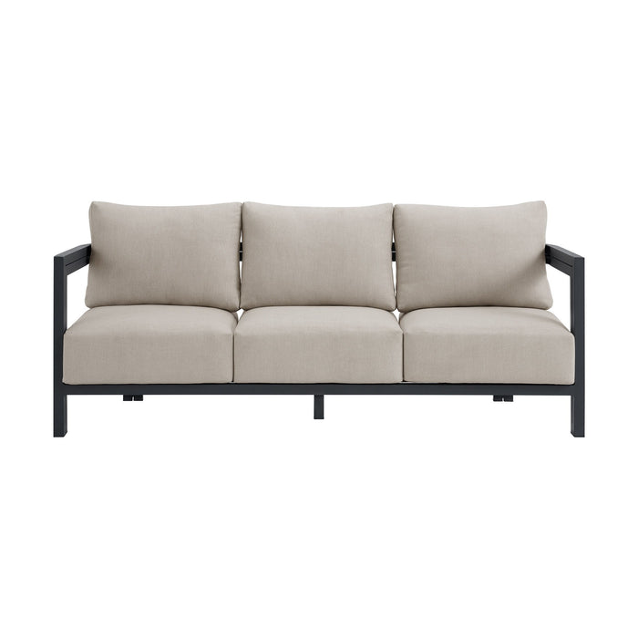Playa - Sofa With 2 Pillows - Dark Gray / Beige