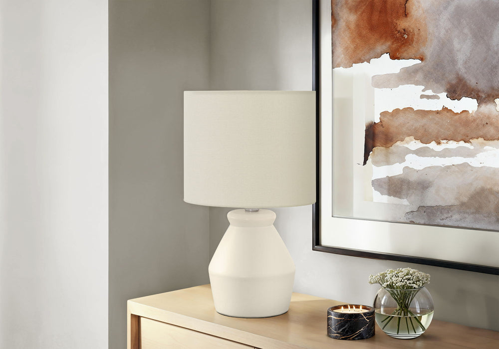 Lighting, Table Lamp Modern - Cream