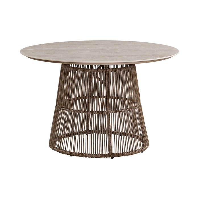 Alesso - Round Dining Table - Brown / Sand