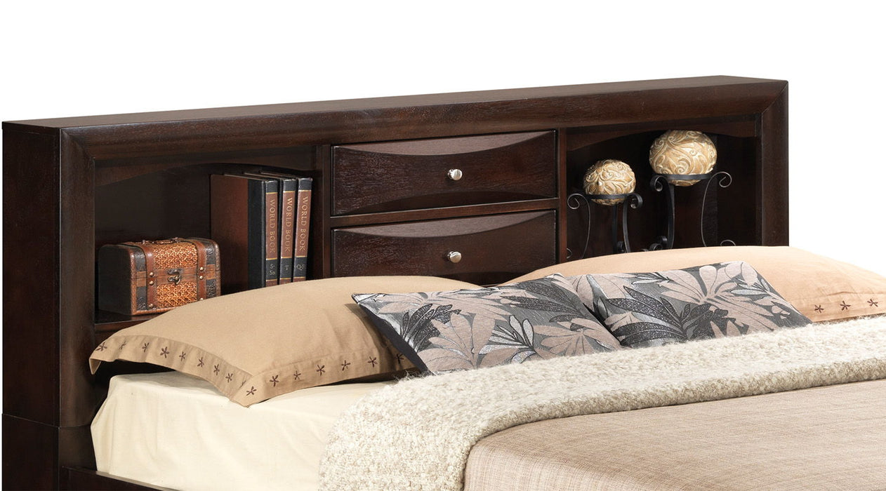 Glory Furniture Marilla Queen Storage Bed, Cappuccino